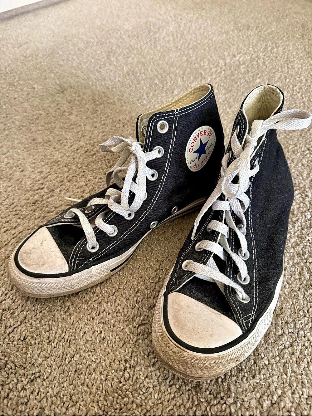 Converse Chuck Taylor All Star High Top Sneakers Black & White US 7.5